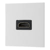 BG Nexus Screwless Black Nickel HDMI Socket White insert