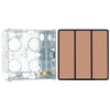 BG Evolve Polished Copper 2 Way Triple Edge to Edge Rocker Switch PCDCP43EB with 35mm Steel Back Box