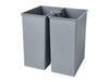 Corby Sheffield Metal Dual Recycling Bin with Plastic Inserts in Black