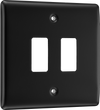 BG RNFB2 Nexus Metal Matt Black 2 Module Grid Front Plate