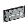 BG NBN22UAC45B Nexus Metal | Black Nickel - Black insert | USB A + C | 2 Gang Switched Socket