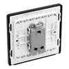 BG Evolve Matt Grey 1G Wide Rocker Light Switch PCDMG12WB with 35mm Steel Back Box