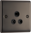 NBN29B Front - This 5A round pin socket from British General can be used to connect lamps to a lighting circuit.