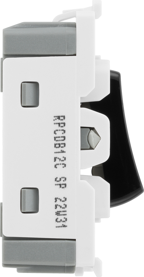 BG RPCDB12C Evolve Grid Black 20A 20AX 2 Way 1 Pole Centre-Off Switch Module