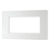 BG Evolve Pearlescent White 4G Faceplate with 45W USB A+C Charger Modules – Black Insert