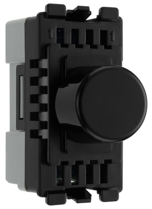 BG RPCDBDLT Evolve Grid Black 200W 2 Way Intelligent Trailing-Edge LED Push Rotary Dimmer Module