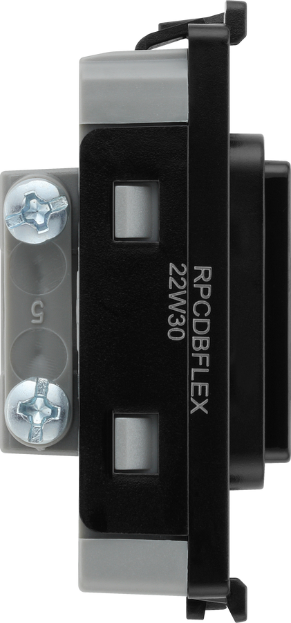 BG RPCDBFLEX Evolve Grid Black 10mm Flex Outlet Module