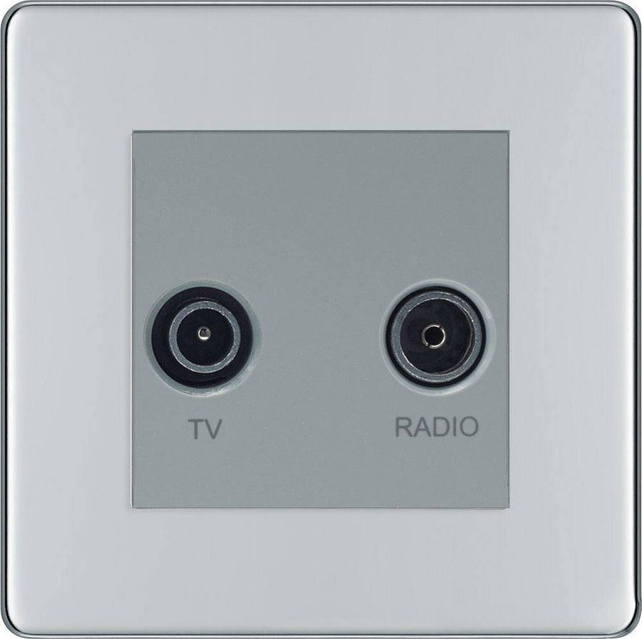 Tv Socket Insert BG Screwless Polished Chrome TV & FM Socket FPC66G – The Electrical Outlets