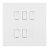 BG Evolve Pearlescent White 5 Gang Custom Grid Light Switch