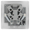 BG Nexus Brushed Steel 13A Flex Outlet Unswitched Fused Connection Unit & Surface Pattress Back Box