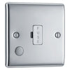 BG Nexus Polished Chrome 13A Unswitched Spur + Cable Outlet NPC55 with 35mm Steel Back Box