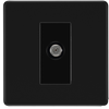 BG Nexus Flatplate Screwless Matt Black Satellite Socket FFB64