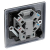 BG Nexus Matt Black 13A Unswitched Fused Connection Unit NFB54 with 35mm Steel Back Box