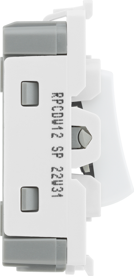 BG RPCDW12 Evolve Grid White 20A 20AX 2 Way 1 Pole Switch Module