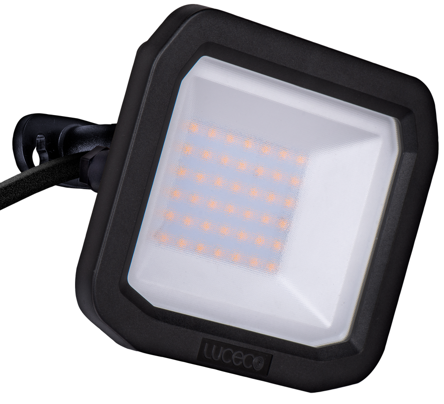 Luceco LFS30B150 Castra Black 30W 3150lm 5000K Slimline Guardian Floodlight