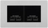 BG Evolve Brushed Steel 4G Euro Plate with 2X USB-A Dual Chargers – Black Insert