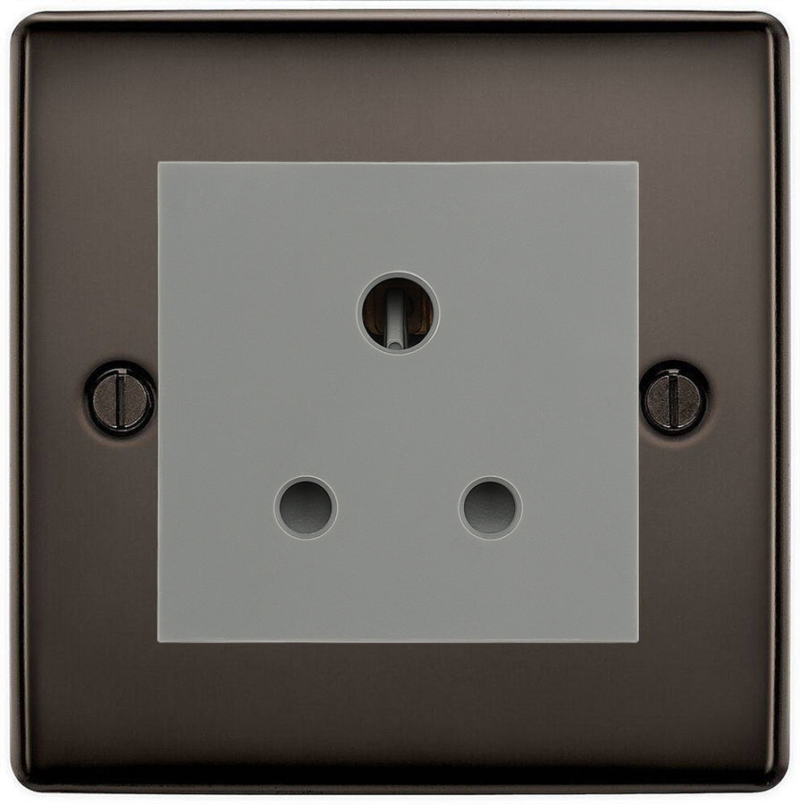 BG Nexus Metal Black Nickel 5A Unswitched Socket NBN29G
