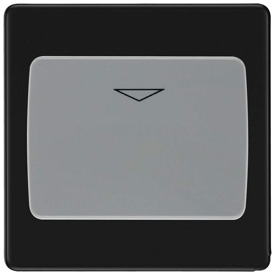 BG Screwless Matt Black Key Card Switch FFBKYCSG