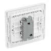 BG Evolve Brushed Steel 10AX 1 Way Press Switch PCDBS14W with 25mm Steel Back Box