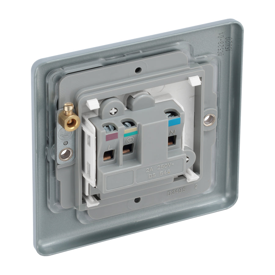 BG MC528 Metal Clad 2A Round Pin Unswitched Socket – The Electrical Outlets