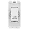BG Evolve White RRWDISPCDW 20A DP Appliance Grid Switch Labelled Waste Disposal