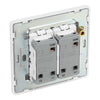 BG Evolve Brushed Steel 2 Way Double Edge to Edge Rocker Switch PCDBS42EW with 25mm Steel Back Box