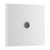 BG 962 Moulded Square Edge | White | 1 Gang Isolated Co-Axial TV Socket Outlet