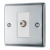 BG Nexus Polished Chrome 1 Gang Satellite Socket NPC64 with 35mm Steel Back Box