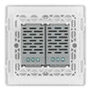 BG Evolve Pearlescent White Double Secondary Touch Dimmer Switch PCDCLTDS2W with 35mm Steel Back Box