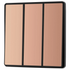 BG Evolve Polished Copper 3 Gang 2-Way 20A Edge to Edge Rocker Light Switch | PCDCP43EB
