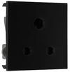 BG EM5ASB Euro Module 5A Round Pin Unswitched Socket - Black
