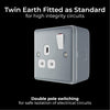 BG MC521 Metal Clad | 1 Gang 13A 2 Pole Switched Socket
