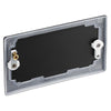BG Nexus Matt Black Double Blanking Plate NFB95 with 35mm Steel Back Box