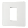 BG Evolve Pearlescent White 20AX 2 Way Emergency Lighting Test Key Switch - Key Included - Grey Insert