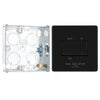 BG Screwless Matt Black 1 Gang 10A 3 Pole Fan Isolator Switch FFB15 with 25mm Steel Back Box