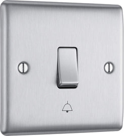 BG NBS14 Nexus Metal Brushed Stainless Steel Bell Push Switch