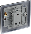 BG NFB12 Nexus Metal Matt Black 1 Gang 20A 16AX 2 Way Plate Switch