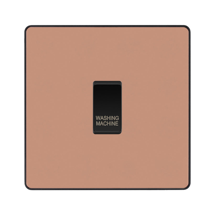 BG Evolve Polished Copper Custom Appliance Grid Switch 1 Gang Screwless