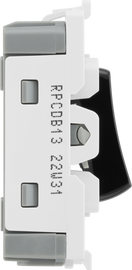 BG RPCDB13 Evolve Grid Black 20A 20AX Intermediate 1 Pole Switch Module