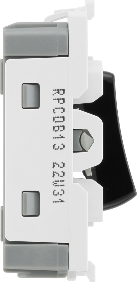 BG RPCDB13 Evolve Grid Black 20A 20AX Intermediate 1 Pole Switch Module