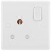 BG 899 Moulded Round Edge | White | 1 Gang 15A Switched Round Pin Socket