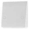 BG 879 Moulded Round Edge | White | 1 Gang 45A Bottom Entry Flex Outlet Plate