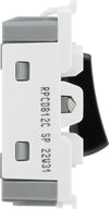 BG RPCDB12C Evolve Grid Black 20A 20AX 2 Way 1 Pole Centre-Off Switch Module