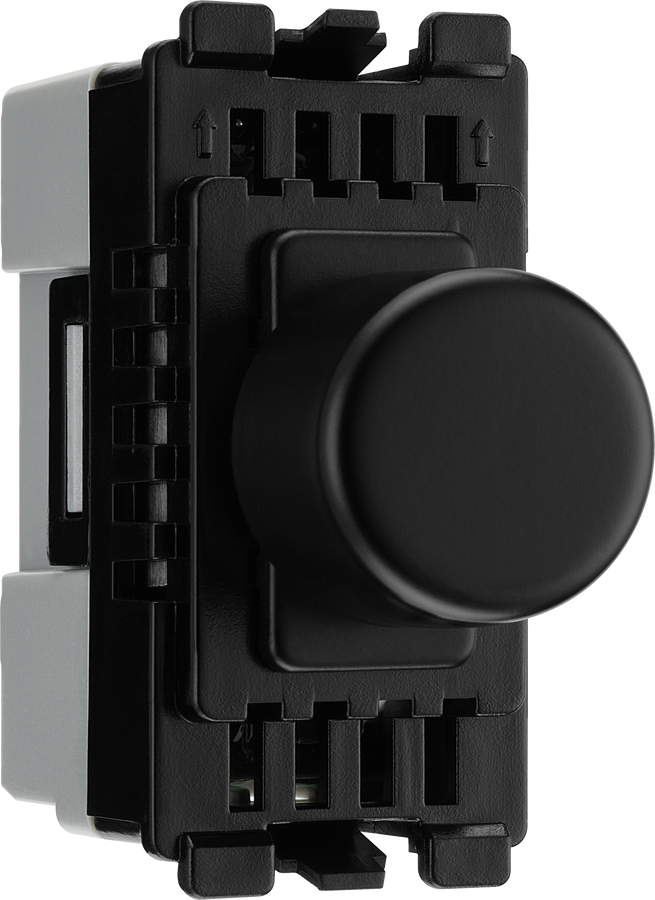 BG RFBDLT Nexus Grid Matt Black 2 Way 150W Trailing Edge Dimmer Module