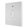 BG Evolve Brushed Steel 13A Flex Outlet Neon Unswitched Fused Connection Unit PCDBS54W with 35mm Steel Back Box