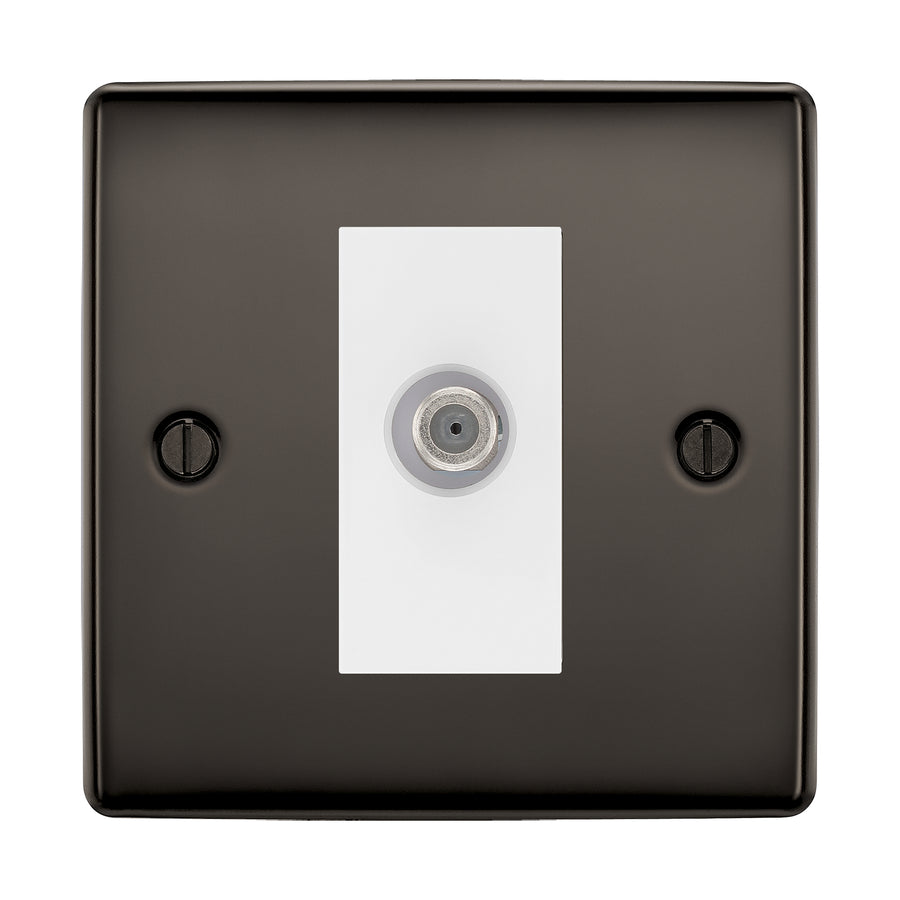 BG Nexus Metal Black Nickel Satellite Socket NBN64W