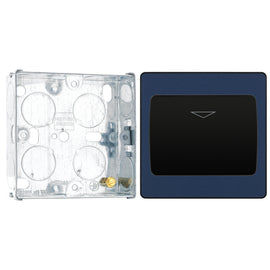 BG Evolve Matt Blue 16A Key Card Switch PCDDBKYCSB with 25mm Steel Back Box
