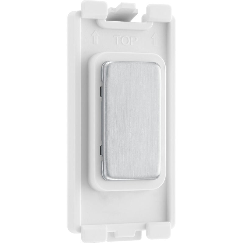 BG RBSBLNK Nexus Grid Brushed Steel Blank Module