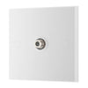 BG 964 Moulded Square Edge | White | 1 Gang Satellite TV Socket Outlet