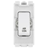 BG Evolve White RRACPCDW 20A DP Appliance Grid Switch Labelled Air Conditioning